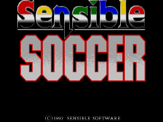 Sensible World of Soccer title screen for Amiga